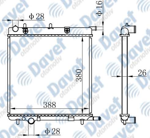 ORIS BPE027022 Motor Su Radyatoru Brazing C3 04/02>207 02/06>1007 04/05>Klimasiz  380×388x26  Manuel Sanzuman ***